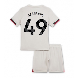 Fotbollsset Barn Chelsea Alejandro Garnacho #49 Bortatröja 2025-26 Mini-Kit Kortärmad (+ korta byxor)