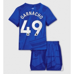 Fotbollsset Barn Chelsea Alejandro Garnacho #49 Hemmatröja 2025-26 Mini-Kit Kortärmad (+ korta byxor)