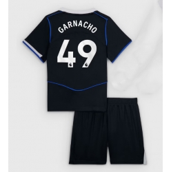 Fotbollsset Barn Chelsea Alejandro Garnacho #49 Tredje Tröja 2025-26 Mini-Kit Kortärmad (+ korta byxor)
