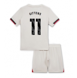 Fotbollsset Barn Chelsea Jamie Gittens #11 Bortatröja 2025-26 Mini-Kit Kortärmad (+ korta byxor)