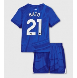 Fotbollsset Barn Chelsea Jorrel Hato #21 Hemmatröja 2025-26 Mini-Kit Kortärmad (+ korta byxor)