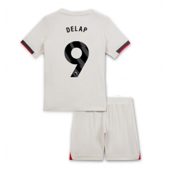 Fotbollsset Barn Chelsea Liam Delap #9 Bortatröja 2025-26 Mini-Kit Kortärmad (+ korta byxor)