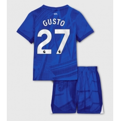 Fotbollsset Barn Chelsea Malo Gusto #27 Hemmatröja 2025-26 Mini-Kit Kortärmad (+ korta byxor)