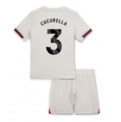 Fotbollsset Barn Chelsea Marc Cucurella #3 Bortatröja 2025-26 Mini-Kit Kortärmad (+ korta byxor)