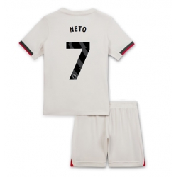 Fotbollsset Barn Chelsea Pedro Neto #7 Bortatröja 2025-26 Mini-Kit Kortärmad (+ korta byxor)