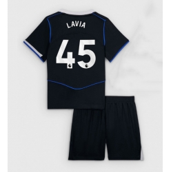 Fotbollsset Barn Chelsea Romeo Lavia #45 Tredje Tröja 2025-26 Mini-Kit Kortärmad (+ korta byxor)