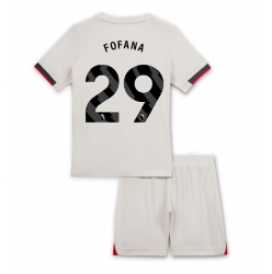 Fotbollsset Barn Chelsea Wesley Fofana #29 Bortatröja 2025-26 Mini-Kit Kortärmad (+ korta byxor)