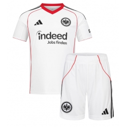 Fotbollsset Barn Eintracht Frankfurt Bortatröja 2025-26 Mini-Kit Kortärmad (+ korta byxor)