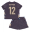 Fotbollsset Barn England Kieran Trippier #12 Bortatröja EM 2024 Mini-Kit Kortärmad (+ korta byxor)