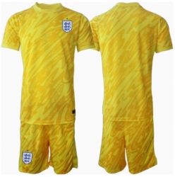 Fotbollsset Barn England Målvakt Bortatröja EM 2024 Mini-Kit Kortärmad (+ korta byxor)
