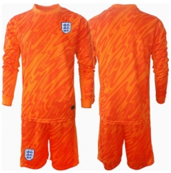 Fotbollsset Barn England Målvakt Hemmatröja EM 2024 Mini-Kit Långärmad (+ korta byxor)
