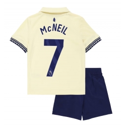 Fotbollsset Barn Everton Dwight McNeil #7 Bortatröja 2025-26 Mini-Kit Kortärmad (+ korta byxor)