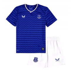 Fotbollsset Barn Everton Hemmatröja 2025-26 Mini-Kit Kortärmad (+ korta byxor)