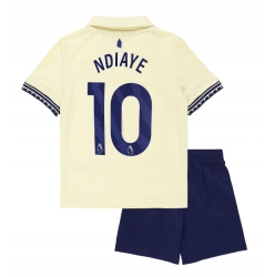 Fotbollsset Barn Everton Iliman Ndiaye #10 Bortatröja 2025-26 Mini-Kit Kortärmad (+ korta byxor)