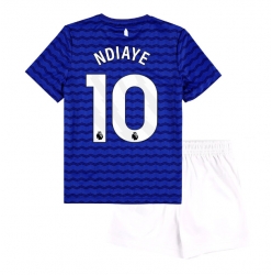 Fotbollsset Barn Everton Iliman Ndiaye #10 Hemmatröja 2025-26 Mini-Kit Kortärmad (+ korta byxor)