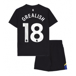 Fotbollsset Barn Everton Jack Grealish #18 Tredje Tröja 2025-26 Mini-Kit Kortärmad (+ korta byxor)