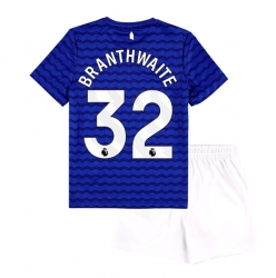 Fotbollsset Barn Everton Jarrad Branthwaite #32 Hemmatröja 2025-26 Mini-Kit Kortärmad (+ korta byxor)