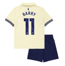Fotbollsset Barn Everton Thierno Barry #11 Bortatröja 2025-26 Mini-Kit Kortärmad (+ korta byxor)