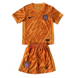 Fotbollsset Barn Förenta Staterna Målvakt Bortatröja Copa America 2024 Mini-Kit Kortärmad (+ korta byxor)