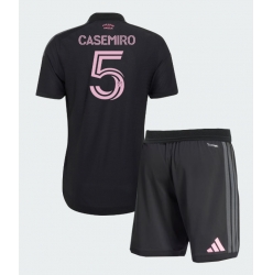 Fotbollsset Barn Inter Miami Casemiro #5 Bortatröja 2026-27 Mini-Kit Kortärmad (+ korta byxor)