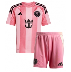 Fotbollsset Barn Inter Miami Hemmatröja 2025-26 Mini-Kit Kortärmad (+ korta byxor)
