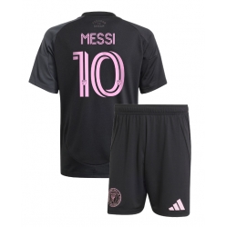 Fotbollsset Barn Inter Miami Lionel Messi #10 Bortatröja 2025-26 Mini-Kit Kortärmad (+ korta byxor)