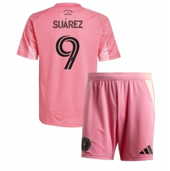 Fotbollsset Barn Inter Miami Luis Suarez #9 Hemmatröja 2025-26 Mini-Kit Kortärmad (+ korta byxor)