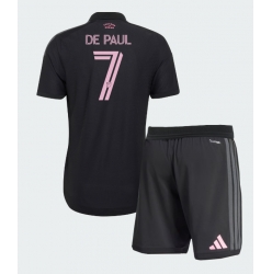 Fotbollsset Barn Inter Miami Rodrigo De Paul #7 Bortatröja 2026-27 Mini-Kit Kortärmad (+ korta byxor)