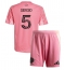 Fotbollsset Barn Inter Miami Sergio Busquets #5 Hemmatröja 2025-26 Mini-Kit Kortärmad (+ korta byxor)