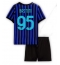 Fotbollsset Barn Inter Milan Alessandro Bastoni #95 Hemmatröja 2025-26 Mini-Kit Kortärmad (+ korta byxor)