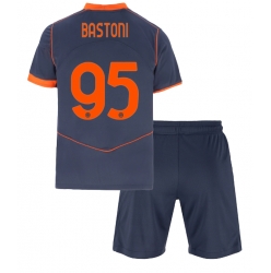 Fotbollsset Barn Inter Milan Alessandro Bastoni #95 Tredje Tröja 2025-26 Mini-Kit Kortärmad (+ korta byxor)