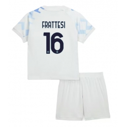 Fotbollsset Barn Inter Milan Davide Frattesi #16 Bortatröja 2025-26 Mini-Kit Kortärmad (+ korta byxor)