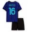 Fotbollsset Barn Inter Milan Davide Frattesi #16 Hemmatröja 2025-26 Mini-Kit Kortärmad (+ korta byxor)