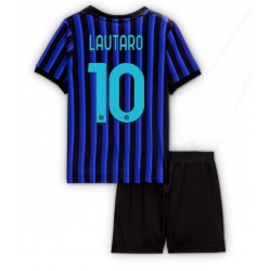 Fotbollsset Barn Inter Milan Lautaro Martinez #10 Hemmatröja 2025-26 Mini-Kit Kortärmad (+ korta byxor)