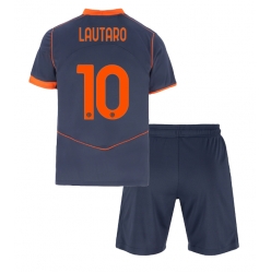 Fotbollsset Barn Inter Milan Lautaro Martinez #10 Tredje Tröja 2025-26 Mini-Kit Kortärmad (+ korta byxor)