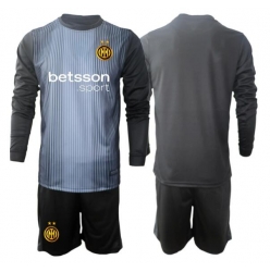 Fotbollsset Barn Inter Milan Målvakt Hemmatröja 2025-26 Mini-Kit Långärmad (+ korta byxor)