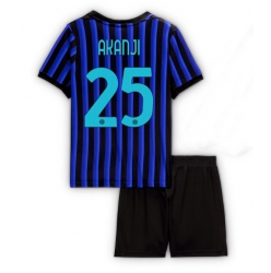 Fotbollsset Barn Inter Milan Manuel Akanji #25 Hemmatröja 2025-26 Mini-Kit Kortärmad (+ korta byxor)