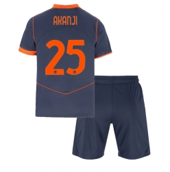 Fotbollsset Barn Inter Milan Manuel Akanji #25 Tredje Tröja 2025-26 Mini-Kit Kortärmad (+ korta byxor)