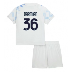 Fotbollsset Barn Inter Milan Matteo Darmian #36 Bortatröja 2025-26 Mini-Kit Kortärmad (+ korta byxor)