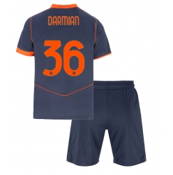 Fotbollsset Barn Inter Milan Matteo Darmian #36 Tredje Tröja 2025-26 Mini-Kit Kortärmad (+ korta byxor)