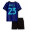 Fotbollsset Barn Inter Milan Nicolo Barella #23 Hemmatröja 2025-26 Mini-Kit Kortärmad (+ korta byxor)