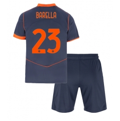 Fotbollsset Barn Inter Milan Nicolo Barella #23 Tredje Tröja 2025-26 Mini-Kit Kortärmad (+ korta byxor)