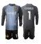 Fotbollsset Barn Inter Milan Yann Sommer #1 Målvakt Hemmatröja 2025-26 Mini-Kit Långärmad (+ korta byxor)
