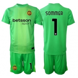 Fotbollsset Barn Inter Milan Yann Sommer #1 Målvakt Tredje Tröja 2025-26 Mini-Kit Kortärmad (+ korta byxor)