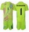 Fotbollsset Barn Italien Gianluigi Donnarumma #1 Målvakt Hemmatröja EM 2024 Mini-Kit Kortärmad (+ korta byxor)