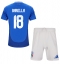 Fotbollsset Barn Italien Nicolo Barella #18 Hemmatröja EM 2024 Mini-Kit Kortärmad (+ korta byxor)