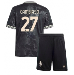 Fotbollsset Barn Juventus Andrea Cambiaso #27 Tredje Tröja 2025-26 Mini-Kit Kortärmad (+ korta byxor)
