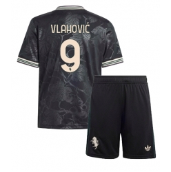 Fotbollsset Barn Juventus Dusan Vlahovic #9 Tredje Tröja 2025-26 Mini-Kit Kortärmad (+ korta byxor)