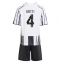 Fotbollsset Barn Juventus Federico Gatti #4 Hemmatröja 2025-26 Mini-Kit Kortärmad (+ korta byxor)