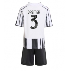 Fotbollsset Barn Juventus Gleison Bremer #3 Hemmatröja 2025-26 Mini-Kit Kortärmad (+ korta byxor)